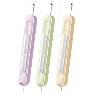 meimie-Seam Ripper Needle Threader 2 En 1,3 Aides À Enfiler Pour Aiguilles À Coudre,Enfile-Aiguille Et Découseur 2 En 1,Aide À L'Enfilage Des Aiguilles À Main,Outil D'Enfilage D'Aiguille Amovible - Neuf