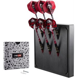 ASFASFq-Support mural pour fl&eacute;chettes - Pr&eacute;sentoir de 6 fl&eacute;chettes en acier/pointe souple - Compatible avec tous les cibles de fl&eacute;chettes en sisal et &eacute;lectroniques, entourages et armoires - Neuf