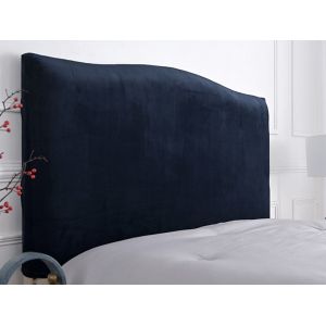 Housse De T&ecirc;te De Lit Bleu Marine 180x75cm, Anti-Poussi&egrave;re, Antid&eacute;rapante - Neuf