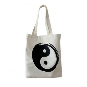 Femmes Casual Toile Impression Tai pour Chi Sac À Main Dame Sacs À Bandoulière Fourre-tout Grande Capacité Sac À Provisions - Neuf