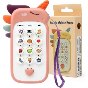 ERYI-Jouets Musical D'Apprentissage Précoce De Téléphone De Simulation De Bébé/Enfant 1 An, 6,9,12 Mois, Jeux Educatif Cadeau Fille Pour Plus De 6 Mois(Rose) - Neuf
