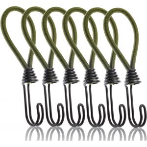 CHECARZHN--NO1-6 Pcs Tendeurs Elastique Avec Crochets, Tendeur Bache Pour Bâches, Affiches, Sangle Élastique, Aupport De Bâche, Caoutchouc De Bâche, Tendeur Caoutchouc - Neuf