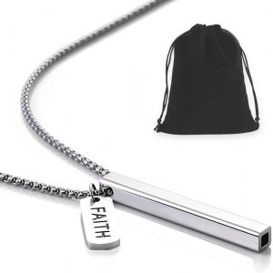Trahoo-Collier De Respiration Consciente En Acier Inoxydable - Soulagement D'anxiété, Exercices De Respiration Profonde, Anti-Stress, Méditation (Argent) - Neuf