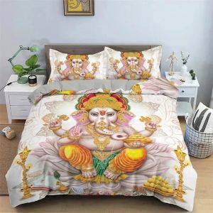 Parure De Lit Motif Éléphant Indien, Seigneur Ganesh, Style Bohème, Mandala, Housse De Couette, King Size, Pour Garcon S Et Filles, Decoration De Chambre - Neuf