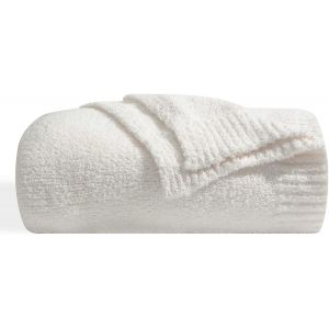 Tianyi-Couverture Super Douce, Duveteuse, Légère Et Confortable Pour Canapé, Lit, Canapé, Toutes Saisons (Crème, 127 X 152,4 Cm) - Neuf