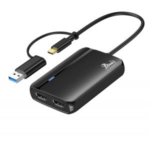Hub Usb 3.0 Vers Double Adaptateur Hdmi Pour Macbook Pro 2023 2022 2021 2020 2019 2018 2017 2016, 2 Moniteurs Usb C Ou Usb 3 Avec Hdmi 4K Pour Mac, Windows, Thunderbolt 3/4 Usb - Neuf