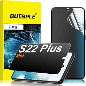 [2 Pi&egrave;ces] Mat Protection &Eacute;cran Anti Espion Pour Samsung Galaxy S22 Plus, Anti-Empreintes, Anti-&Eacute;blouissement Matte Tpu Film Protection &Eacute;cran, Compatible Avec Lecteur D`Empreinte - Neuf