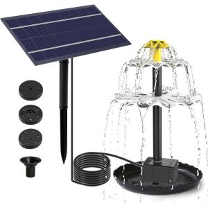 Kalanka-Fontaine Solaire Exterieure De Jardin, Pompe Bassin Solaire, Fontaines Ext&eacute;rieures Oiseaux, Pompe Arrosage Solaire Bassin Exterieur D&eacute;co Fontaine Eau Jardin Maison Cascade Pompe Pour Bassin ( - Neuf