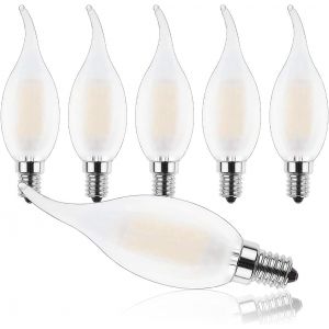 Kaleidoscope-Ampoule À Bougie À Filament Led E14,4W Led Forme De Bougie,4W C35 Bougies Ampoule Led ,4W Ampoule Led Équivalent 40W,400Lm,Blanc Chaud 2700K Ampoules Àbougie,Non Dimmable,Lot De[Q1345] - Neuf