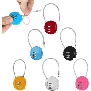 Lot De 6 Cadenas &Agrave; Bagages, Cadenas &Agrave; Combinaison, 3 Chiffres, Cadenas &Agrave; Bagages Avec Code Num&eacute;rique Pour Voyage, Sacs &Agrave; Dos, Valises De Vacances, 6 Couleurs - Neuf