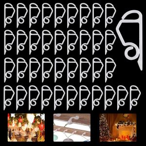 Jgd-120 Pcs Crochet De Lumi&egrave;re De No&euml;l, Clips De Lumi&egrave;re De No&euml;l, Crochets De Goutti&egrave;re De No&euml;l En Plastique Crochet Pour Guirlande Lumineuse Mini Clip De Lumi&egrave;re De No&euml;l, 5 X 2,3 Cm - Neuf