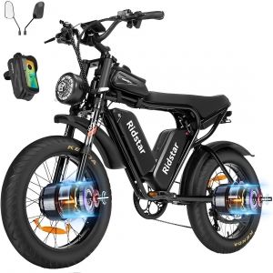 Vélo Électrique Ridstar Q20 Pro - Double Moteur 2000w - Double Batterie 52v 40ah Avec Pneus 20&#34;*4.0 Et Freins Hydrauliques - Neuf