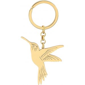 Kal-Porte Cl&eacute;s Colibri Acier Inoxydable Colibri Oiseau Cadeaux Pour Femmes Filles Porte-Monnaie Cl&eacute; De Voiture Charms - Neuf