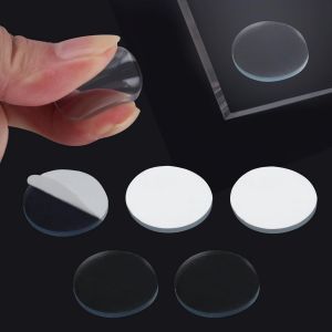 80pcs Glass Table Pads,25mm x 2.2mm Table Top Glass Non Slip Table Top Spacers Clear Glass Bumper Plastic Bumper for Glass Table Top - Neuf