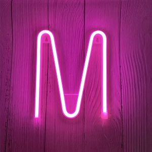 Led Lettre N&eacute;on N&eacute;on Rose Allumer Chapiteau Lettre N&eacute;on Signe Batterie/Usb Aliment&eacute; Lettres &Eacute;clair&eacute;es N&eacute;on Veilleuse D&eacute;cor Pour Chambre D'Enfants, Mariage, No&euml;l, Saint Valentin(M) - Neuf