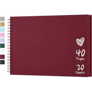 Album De Scrapbooking 28 X 20,5 Cm Avec Papier Kraft &Agrave; Couverture Rigide,Album Photo De 20 Feuilles,Album M&eacute;moire Pour Famille,Mariage.[P40] - Neuf