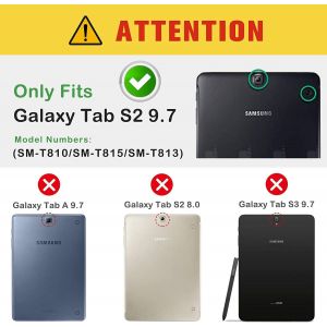 Coque pour Samsung Galaxy Tab S2 9.7 Pouces 2015 SM-T810/SM-T815 Business Cuir PU Tablet &Eacute;tui pour Galaxy Tab S2 9.7 avec Fente pour Carte Fonction Stand Or Rose - Neuf