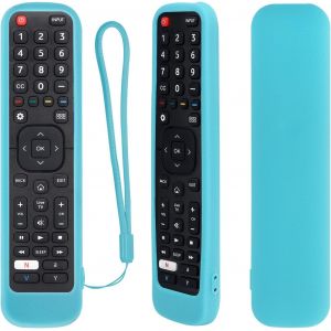Housse Coque En Silicone Pour Hisense Télécommande, En2r30n En2k30p En2p30h En2j30h En2d30h, Etui De Protection Pour Hisense Télécommande, Antidérapage, Antisismique, Lavable (Bleu Lumineux) - Neuf