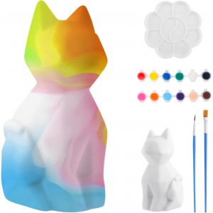 ERYI-Kit De Peinture Lampe De Chat Veilleuse 3D, Kit De Peinture Chat Veilleuse Cadeau Fille 6 7 8 9 10 11 12 Ans, Loisir Creatif Jouet Enfant, Kit Bricolage Enfant, Kit D'Arts Et D'Artisanat - Neuf