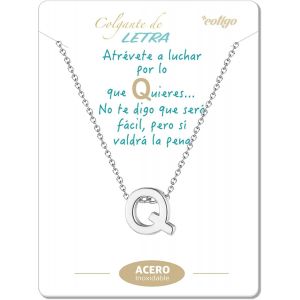Kal-Collier Initiale En Acier Inoxydable, Collier Femme Avec Pendentif Petite Lettre A-Z - Cadeau Bijoux Pour Anniversaire Mère, Petite Amie Ou Amis, Couleur Argent Et Dorée - Neuf