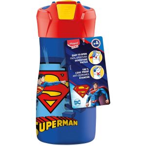 Picnik - Gourde Inox 430ml Superman - Système Automatique Avec Bouton De Verrouillage - Gourde Pour Enfants - Acier Inoxydable Résistant - Couleur Bleu[Z524] - Neuf