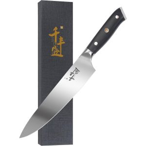 Oayew-Couteau De Cuisine , Couteau De Chef En Acier &Agrave; Haute Teneur En Carbone De 20 Cm, Couteau De Cuisine Professionnel Avec Manche Ergonomique, Coffret Cadeau Pour La Famille Et Les Restauran - Neuf