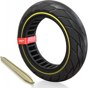 F3T-25Y 1 Full Tire 10x2.5 Inch Electric Scooter Replacement for Xiaomi Essential, Duati, Lexgo, Vivo S2, Dualtron Mini, Solid Wheel Scooter for Urbanglide 100xs, Wispeed T850 - Neuf