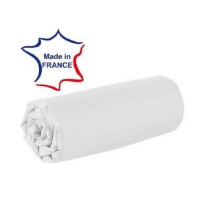 Drap Housse - Made In France - 180x200 Cm - 100% Coton - Blanc - 57 Fils - Neuf