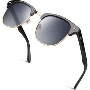 Lunettes De Soleil Homme Femme Polarisées Retro Demi-Cerclées Demi-Monture Protection Uv400 Gqo6 - Neuf