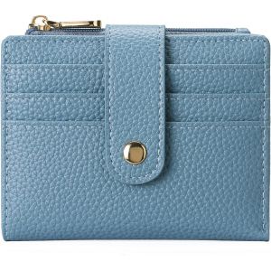 CAUC-Portefeuille Femme en Cuir, Petit Porte Monnaie pour Femme avec Blocage RFID Portefeuilles avec 9 Fentes pour Cartes - Neuf