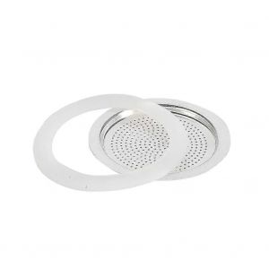 Filtre de cafetière et anneau d'étanchéité Anneau d'étanchéité en silicone et filtre en acier inoxydable pour cafetière à expresso Moka Accessoires de machine à café - Neuf