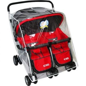 Pinji Habillage Pluie Poussette Double Transparente - Neuf