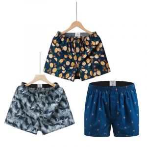 3 Pièces Nouveaux Sous-Vêtements Pour Hommes Boxer Shorts Caleçons 100% Coton Lâche Hommes Pantalon Respirant Mâle Flèche Culottes Boxershorts Hommes Shorts.Europa L(75-85kg).Yh16yh17yh18 - Neuf