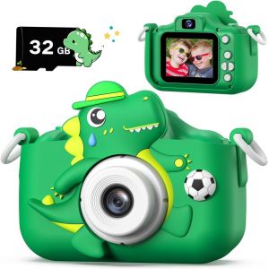 Kalanka-Appareil Photo Enfant, 2.0 Pouces Appareils Photos Num&eacute;riques Cadeau Jouet Pour Enfants 3 &Agrave; 12 Ans, Cadeau Gar&ccedil;ons & Filles De No&euml;l D'anniversaire, Enregistreur Vid&eacute;o Hd 1080p Avec 32gb Carte - Neuf