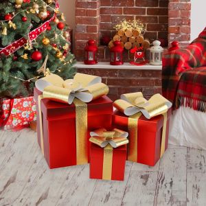 Les Tailles Des Bo&icirc;tes-Cadeau Avec Des Couvercles De Papier Rouge Bo&icirc;te De Rangement Avec Un Arc D&eacute;coratif Rectangulaire De Carton, Bo&icirc;te-Cadeau Pour No&euml;l, Les Anniversaires Et Les Mariages - Neuf