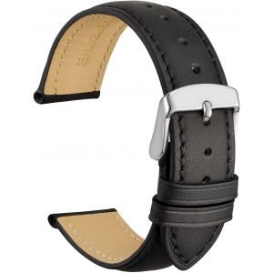 Kal-Bracelets De Montre En Cuir Vintage Avec Boucle En Argent Inoxydable, Bande De Remplacement 14mm 16mm 18mm 19mm 20mm 21mm 22mm 23mm 24mm - Neuf