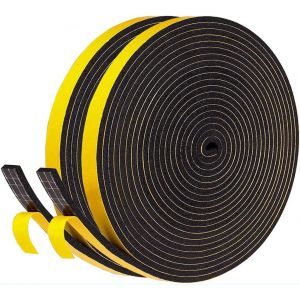 Joint Adhésif Isolation Fenêtre-Joint Porte Entrée en Mousse Caoutchouc 9mm(l) x 3mm(H) x 10m(L)-Anti Froid et Isolation du Bruit-Antichoc pour Coin de Placard,Noir - Neuf