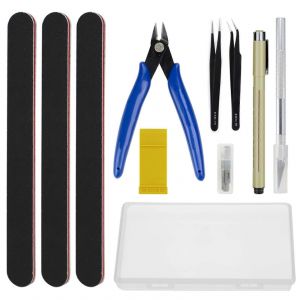 Mod&eacute;liste professionnel outils de base Ensemble d'artisanat pour Gundam Construction de mod&egrave;le de voiture R&eacute;paration Fixation Hobby Kit d'outils de construction 9PCS - Neuf