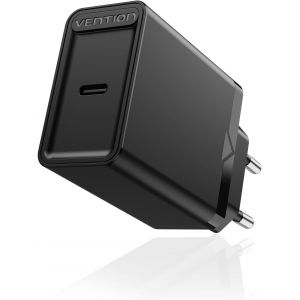 JGD-Chargeur Rapide USB C pour iPhone, VENTION 20W Adaptateur USB C Embout Chargeur Iphone, Compatible avec iPhone 14 13 12 11 Pro Max XS XR X iPad AirPods Pro Samsung Galaxy Pixel - Noir - Neuf