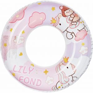 KAL-Bouée De Natation De Rond, 20"" Anneau De Natation Bouée, Anneau De Natation Gonflable Pour 2-4 Ans Enfant, Bouee Piscine En Pvc, Pour Décoration De Jouet De Fête De Piscine - Neuf