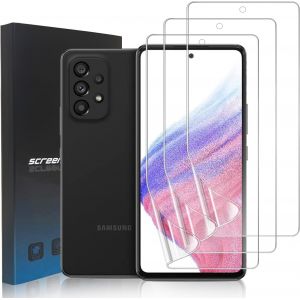 KAL-3 Pi&egrave;ces Protection &Eacute;cran Compatible Avec Samsung Galaxy A53 5G/A52/A51 6.5"", Hd Clair Film De Protection En Tpu Flexible Anti-Rayures [Non Verre][Compatible Avec Lecteur D`Empreinte] - Neuf