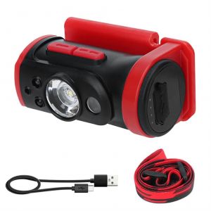 Lampe Frontale A Induction Usb A Detection De Mouvement Des Mains, Lampe Frontale De Travail A Led Pour Camping, Randonnee, Peche - Neuf