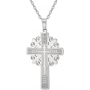 Trahoo-Croix Russe Orthodoxe Collier Orthodoxe Ic Xc Nika Croix Collier Jésus Crucifié Croix Byzantine Pendentif Christian Croix Orientale Rétro Bijoux Religieux Cadeau - Neuf