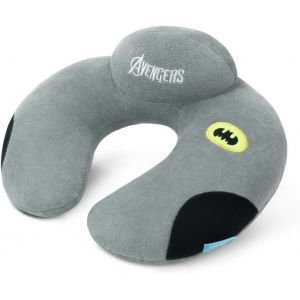 Oreillers Forme U de Mousse de Mémoire,Oreillers de Voyage,Coussin de Voyage Supporte la tête,Le Cou et Le Menton pour Un Confort Maximal,Coussin Lavable,Gris - Neuf