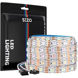 Ws2815 Bande Led Spi Rgb (Ws2812B Am&eacute;lior&eacute;e) Dc 12 V 5 M 60 Leds/M R&eacute;glable Individuellement Adressable Bande Led 5050Smd Signal Dual Ip30 Non &Eacute;tanche Pour Bricolage &Eacute;clairage Int&eacute;rieur - Neuf