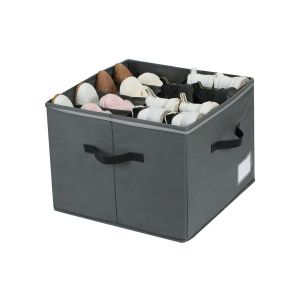 Organisateur De Chaussures Pliable &Agrave; 12 Compartiments Avec Couvercle Transparent Pour Placard, Peut Contenir De 12 &Agrave; 16 Paires De Chaussures. - Neuf