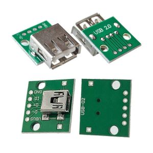 Connecteur mini USB vers DIP avec carte PCB - Neuf