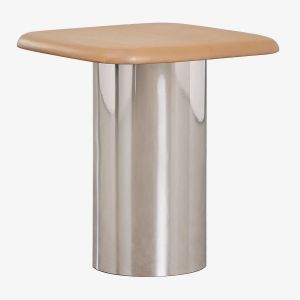 Table de chevet carr&eacute;e 40x40 cm Merieines Bois de Mangue &iquest;50 cm - Neuf