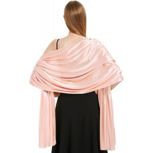 Etoles Femme Mariage Chales En Satin Echarpes Chic Longue Wrap Foulard Pashmina Elégante Pour Fêtes Soirée Cérémonies Cocktail 200x70cm.[G1207] - Neuf