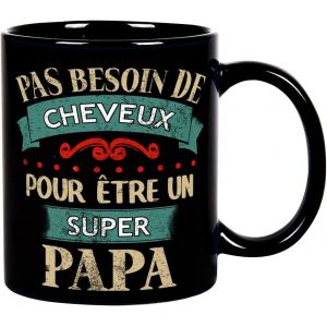 Eryi-Mug Pas Besoin De Cheveux Pour Être Un Super Papa - Cadeau Humour Papa Tasse A Cafe Cadeau Rigolo Original Humoristique Fun À Message Pour Fête Des Pères Ou Noël - Neuf